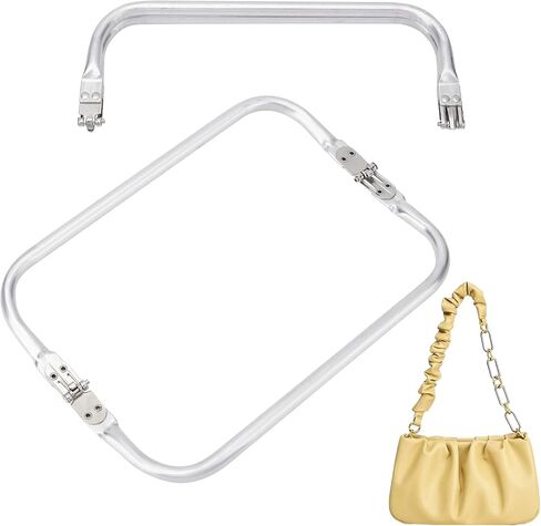 chgcraft 2pcs 236mm محفظة الألومنيوم إطار قبلة Clasp إطار أنبوبي أنبوبي على شكل حرف U إطار القابض المجمع على شكل حقيبة عشاء Craft ، فتح 236x203x10mm in Kuwait