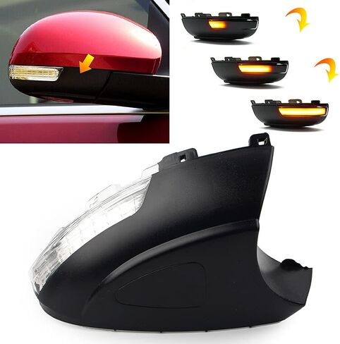 GZYF CAR EXTRION LEARVINGER MIRROR ANDROR ANDROR ANDROW ANDREL LIGHTING FOR SKODA YETI 2010-2016 ، for VW for Tiguan 2008-2016 ، for Sharan 2011-2016 ، for seat alhambra 710 711 2011-2016 ، 1 pair in Kuwait