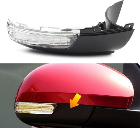 GZYF CAR EXTRION LEARVINGER MIRROR ANDROR ANDROR ANDROW ANDREL LIGHTING FOR SKODA YETI 2010-2016 ، for VW for Tiguan 2008-2016 ، for Sharan 2011-2016 ، for seat alhambra 710 711 2011-2016 ، 1 pair in Kuwait