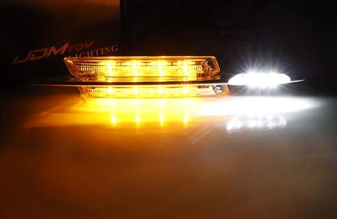 iJDMTOY Clear Lens Amber/White Full LED Fender Side Marker Light Kit Compatible With BMW 1 3 5 Series (E82 E88 E90 E91 E92 E60), Replace OEM Clear/Amber Sidemarkers in Saudi Arabia