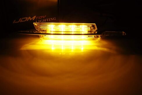 iJDMTOY Clear Lens Amber/White Full LED Fender Side Marker Light Kit Compatible With BMW 1 3 5 Series (E82 E88 E90 E91 E92 E60), Replace OEM Clear/Amber Sidemarkers in Saudi Arabia