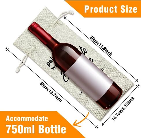 DOI-LANEE Doctorate Degree Graduation Gift Wine Bag, PHD Gifts For Best Friend Her Him, College Graduation Party Favors Supply, Pairs Well With Doctorate Degree, Reusable Linen Wine Bag in Saudi Arabia