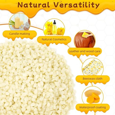 VALLYDOM Beeswax, (1lb)100% Natural Beeswax Paste, 453 Grams, an Organic Beeswax for Cosmetic Applications, Also for Candle waxes, Creams, ointments, Soaps, Wax Cloths and Wood Polishes in Saudi Arabia