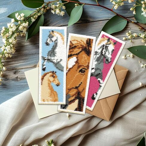ORIGACH 6 Set Birds Cross Stitch Bookmark Kit for Beginner with Backing Felt Floss Instructions DIY Stamped Embroidery Bookmark Kit for Adults, Book Lovers in Saudi Arabia