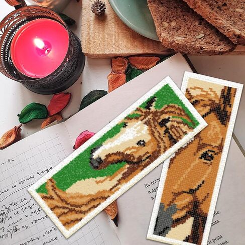 ORIGACH 6 Set Birds Cross Stitch Bookmark Kit for Beginner with Backing Felt Floss Instructions DIY Stamped Embroidery Bookmark Kit for Adults, Book Lovers in Saudi Arabia