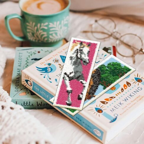 ORIGACH 6 Set Birds Cross Stitch Bookmark Kit for Beginner with Backing Felt Floss Instructions DIY Stamped Embroidery Bookmark Kit for Adults, Book Lovers in Saudi Arabia