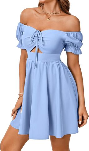 Lyaner Women's Off Hound Counter Puff Short Sleeve Cuper in Saudi Arabia