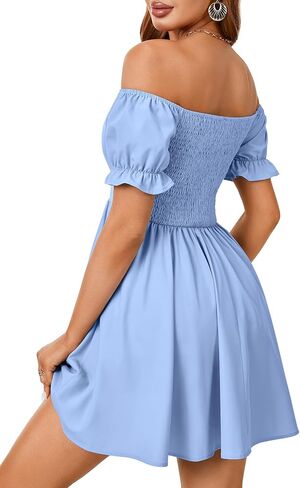Lyaner Women's Off Hound Counter Puff Short Sleeve Cuper in Saudi Arabia