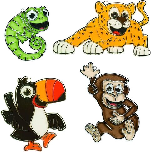 Fun Express Animal Paint Your Own Suncatchers - Crafts for Kids and Fun Home Activities (Fish) - VBS Vacation Bible School Supplies/Decor in Kuwait