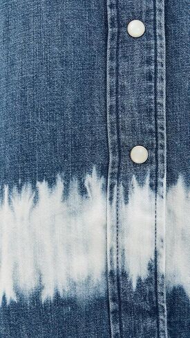 Madewell Women's Shibori Denim Shirt Shirt Shirt in Saudi Arabia
