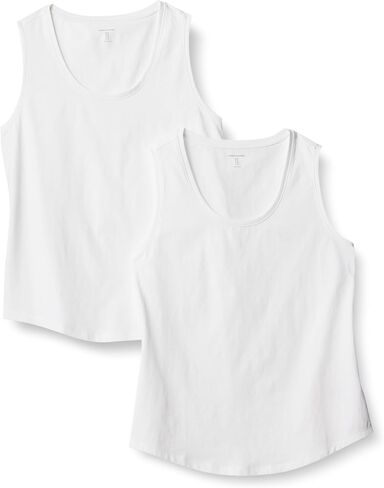 Amazon Essentials Women's Regular-Fit 100% Cotton Sleeveless Tank Top in Saudi Arabia