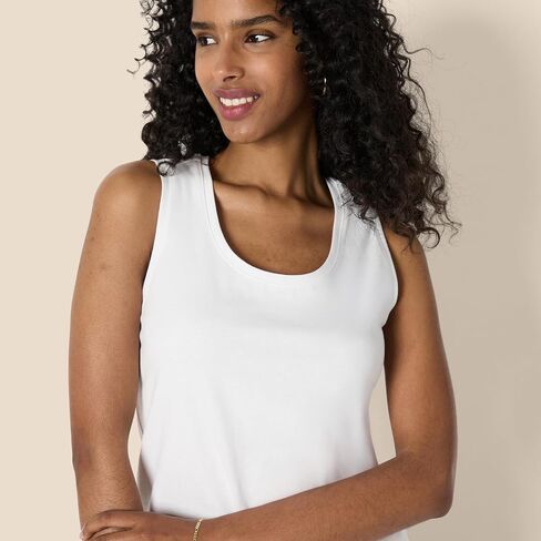 Amazon Essentials Women's Regular-Fit 100% Cotton Sleeveless Tank Top in Saudi Arabia
