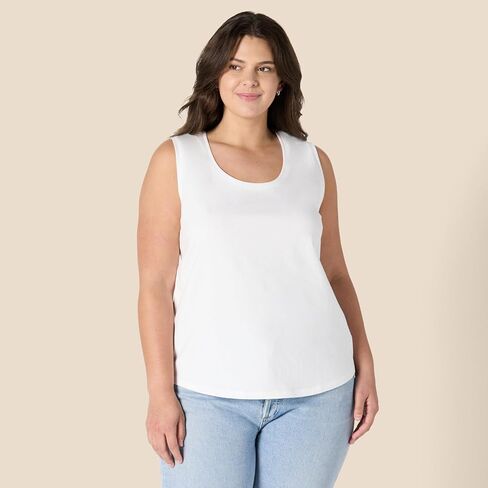 Amazon Essentials Women's Regular-Fit 100% Cotton Sleeveless Tank Top in Saudi Arabia