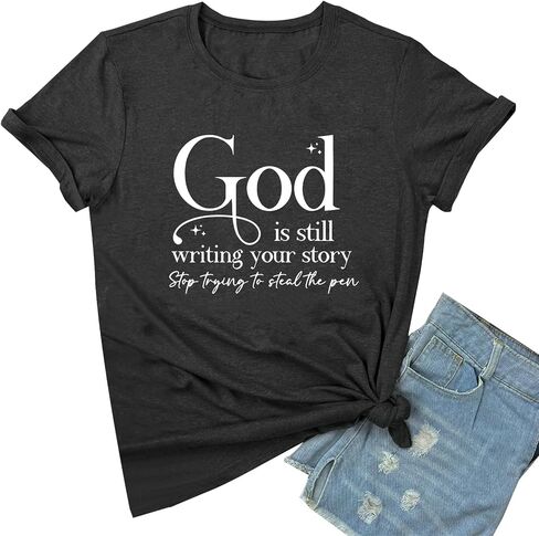 Women God is Still Tee Cute Graphic T Shirts in Saudi Arabia