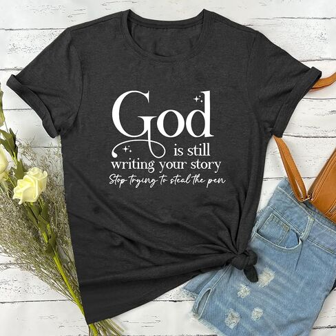 Women God is Still Tee Cute Graphic T Shirts in Saudi Arabia