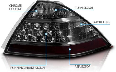 AmeriLite 4 Door Taillights Smoke (No Led Kit) Pair For Honda Accord - Passenger and Driver Side in Saudi Arabia