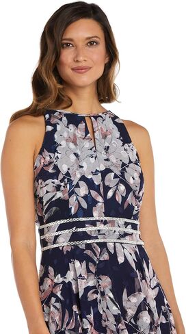 R&M Richards Womens Halter Hi-Low Evening Dress in Saudi Arabia
