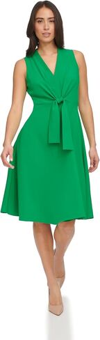 Tommy Hilfiger Women's Women's Frong Front Tie A-Line Midi Dress in Saudi Arabia