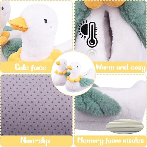 ARELUX Animal Slippers Cotton Adult Unisex, Cute Novelty Duck Pig Cat Plush House Shoes with Non-Slip Sole, Warm Fuzzy Lining for Indoor Outdoor Cosplay Party Gift in Saudi Arabia