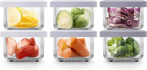 Comotomo 'Smart Vent' Food Container, Gray Set of 6 in Kuwait