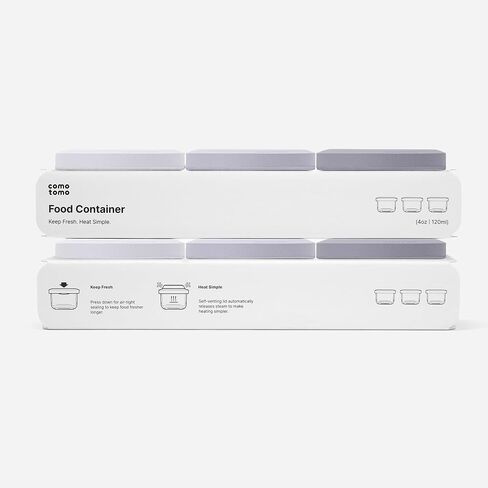 Comotomo 'Smart Vent' Food Container, Gray Set of 6 in Kuwait