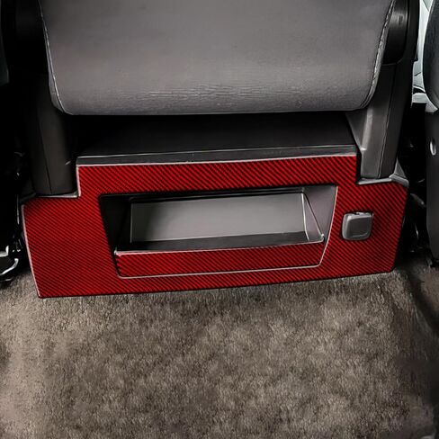 Car Carbon Carbon Secal Recal Box Box Cover Cover Interior Trim to Chevrolet Silverado/GMC Sierra 1500 2500HD 3500HD 2014-2018 Accessories （Red） in Kuwait