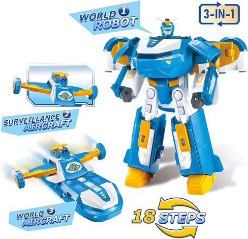 Super Wings World Aircraft Playsets | Season 6 New Air Moving Base | Airplane Toys Mini Plane Transformable Toys | Transform Aircraft to Robot | Preschool Toy Plane Set for 3 4 5 Year Old Boys Girls in Saudi Arabia