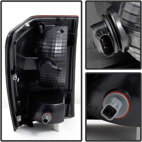 Acanii - لـ BLK Tinted 2007-2010 Jeep Grand Cherokee Tail Lights مصابيح الفرامل in Saudi Arabia