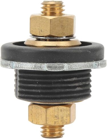 3/8in Thru Panel Battery Terminal Connector, 2PCS 250A Positive Negative Junction Stud Post Replacement Battery Terminal Connector for Car RV Ship Yacht Agricultural Vehicle, Red and Black in Saudi Arabia