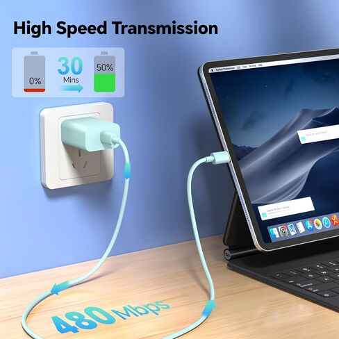 i Phone 16 15 Charger Fast Charging, 3 Pack 100W 10FT USB C Cable with Type C Chargers, USB C Charger Block for i Phone 15/16 Pro/Max/Plus, Pad Air, Pad Pro, Samsumg (Purple Black Red) in Kuwait