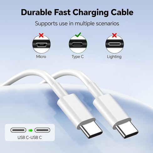 i Phone 16 15 Charger Fast Charging, 3 Pack 100W 10FT USB C Cable with Type C Chargers, USB C Charger Block for i Phone 15/16 Pro/Max/Plus, Pad Air, Pad Pro, Samsumg (Purple Black Red) in Kuwait