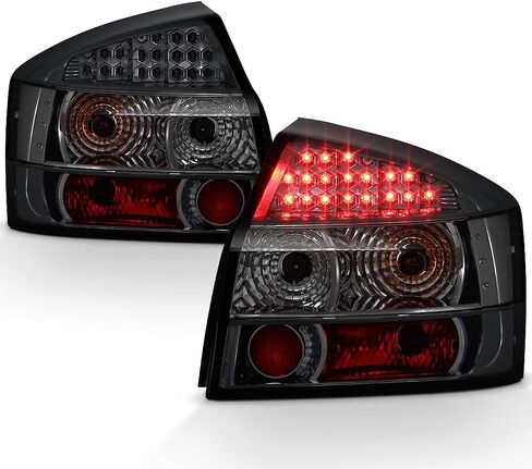 ACANII - For 2002 2003 2004 2005 Audi A4 S4 4-Door Sedan [Smoked Lens] LED Tail Lights Brake Lamps Pair Set Left+Right in Saudi Arabia
