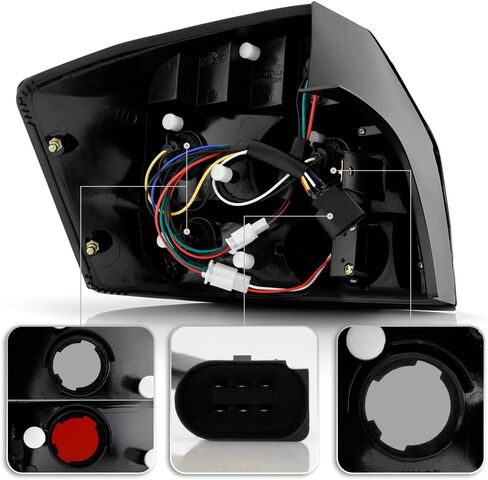 ACANII - For 2002 2003 2004 2005 Audi A4 S4 4-Door Sedan [Smoked Lens] LED Tail Lights Brake Lamps Pair Set Left+Right in Saudi Arabia