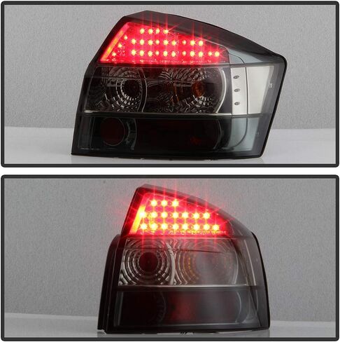 ACANII - For 2002 2003 2004 2005 Audi A4 S4 4-Door Sedan [Smoked Lens] LED Tail Lights Brake Lamps Pair Set Left+Right in Saudi Arabia