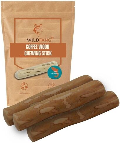 Wildfang® Coffee Wood with Salmon Oil Dog Chew - Natural Woods Stick for Dogs, Wood Dog Chewing Bone Toy, Coffee Bones Sticks for Dogs (Small) in Kuwait