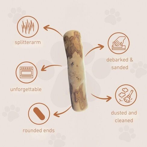 Wildfang® Coffee Wood with Salmon Oil Dog Chew - Natural Woods Stick for Dogs, Wood Dog Chewing Bone Toy, Coffee Bones Sticks for Dogs (Small) in Kuwait