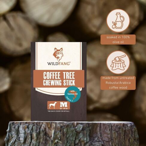 Wildfang® Coffee Wood with Salmon Oil Dog Chew - Natural Woods Stick for Dogs, Wood Dog Chewing Bone Toy, Coffee Bones Sticks for Dogs (Small) in Kuwait