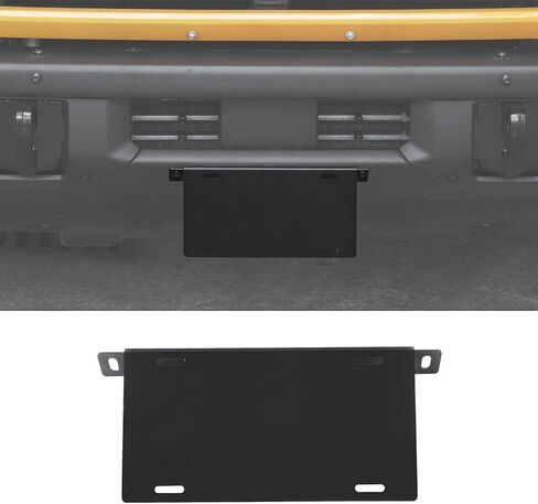 Jimen for Bronco License Plate Holder, Front License Plate Frame Mount Bracket Compatible with Ford Bronco 2021-2023 in Saudi Arabia