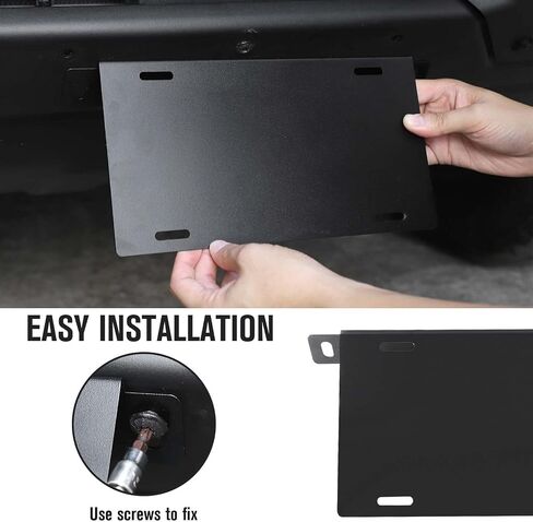 Jimen for Bronco License Plate Holder, Front License Plate Frame Mount Bracket Compatible with Ford Bronco 2021-2023 in Saudi Arabia