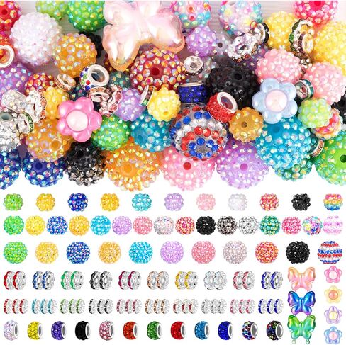 280 Pcs Beads for Pens, Bubblegum Beads Mixed Crystal Resin, Bead for Beadable Pen, Perfect for Pen Decorations, Keychains, Bracelets, and Jewelry Making in Saudi Arabia