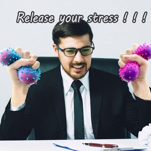Stress Ball Toys Color Changing - Sensory Squeeze Toys Squishy Balls for Teens Kids and Adults Stress Relief Balls for Easter Stocking Party Bundle - 4 Pack(Green/Yellow/Blue/Pink) in Saudi Arabia