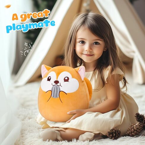 Athionsu مقاس 14 بوصة Cat Plush Plush Plush Plush Soft و Ruged Lucked Toy For Toddler Girls and Boy in Kuwait