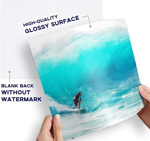 Double Sided Glossy Photo Paper 8.5x11, Goefun 200 GSM/54 LB Inkjet Printer Paper for Dye Ink for Calendars, Menus, Chip Bags and Crafting，100 Sheets in Saudi Arabia