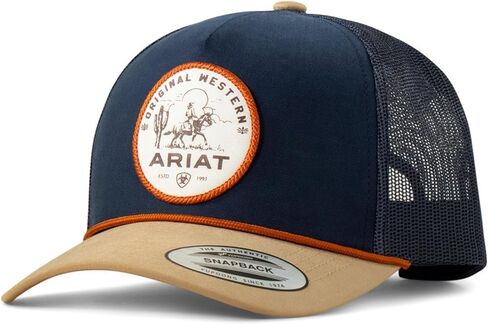 ARIAT MEN للرجال قبعة سائق الشاحنة البحرية مع تصحيح مشهد الصحراء in Saudi Arabia