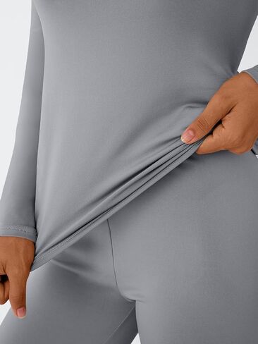 Lillusory Womens Long Johns الحرارية الحرارية الصواف الداخلية المبطنة بطماقات دافئة بيجاما وضع قمصان الملابس الشتوية 2025 in Kuwait