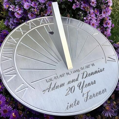 العشرين هدايا زواج الأعراس Sundial - مواهب مخصصة للذكرى العشرين المعايرة والمعايرة للزوجين - هدايا للذكرى العشرين له أو لها - هدايا لمدة 20 عامًا (6 بوصات) in Kuwait