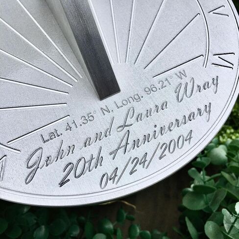 العشرين هدايا زواج الأعراس Sundial - مواهب مخصصة للذكرى العشرين المعايرة والمعايرة للزوجين - هدايا للذكرى العشرين له أو لها - هدايا لمدة 20 عامًا (6 بوصات) in Kuwait