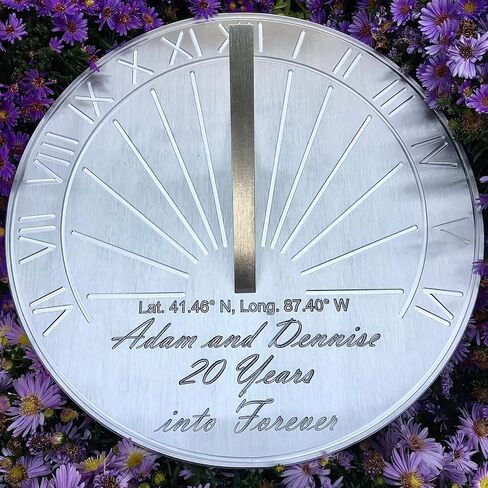 العشرين هدايا زواج الأعراس Sundial - مواهب مخصصة للذكرى العشرين المعايرة والمعايرة للزوجين - هدايا للذكرى العشرين له أو لها - هدايا لمدة 20 عامًا (6 بوصات) in Kuwait