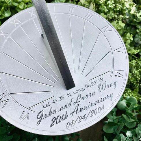 العشرين هدايا زواج الأعراس Sundial - مواهب مخصصة للذكرى العشرين المعايرة والمعايرة للزوجين - هدايا للذكرى العشرين له أو لها - هدايا لمدة 20 عامًا (6 بوصات) in Kuwait