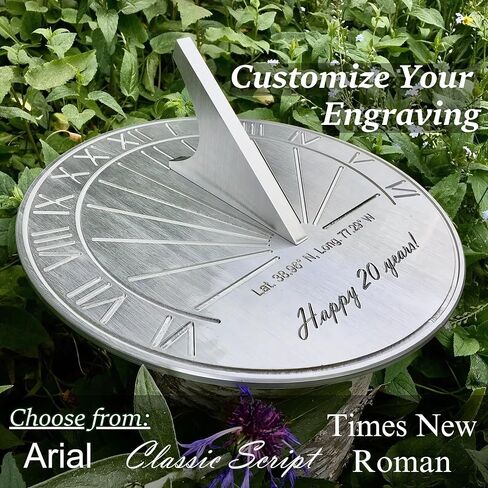 العشرين هدايا زواج الأعراس Sundial - مواهب مخصصة للذكرى العشرين المعايرة والمعايرة للزوجين - هدايا للذكرى العشرين له أو لها - هدايا لمدة 20 عامًا (6 بوصات) in Kuwait
